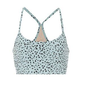 Varley Blue Animal Print Sports Bra Workout Athletic Athleisure Size Medium